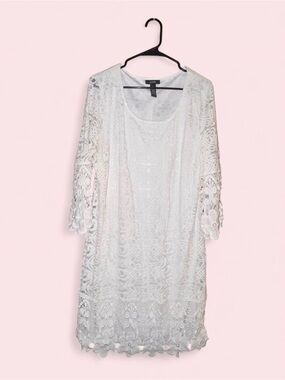 alfani white lace dress Alfani white lace dress cap sleeves knee length